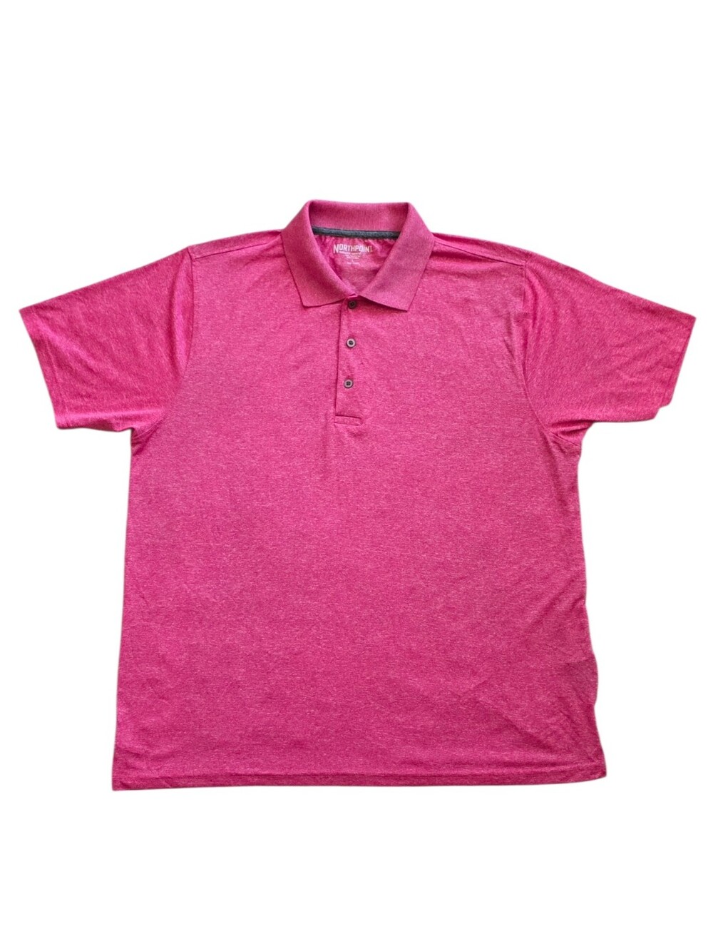 Northpoint Large Heathered Red Short Sleeve Golf Casual Polo Shirt Activewear